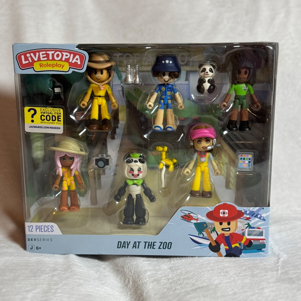 DevSeries Livetopia Roleplay Day at the Zoo Pack Playset w/ 6 Action Figures NEW
